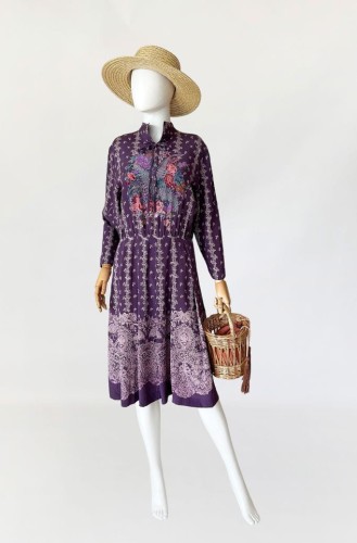 Oleg Cassini jedwabna sukienka vintage