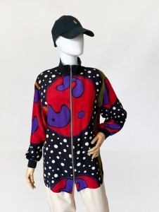 Kolorowa wzorzysta bluza vintage