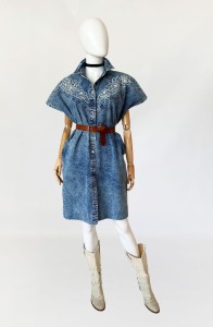 Jeansowa sukienka vintage 80's