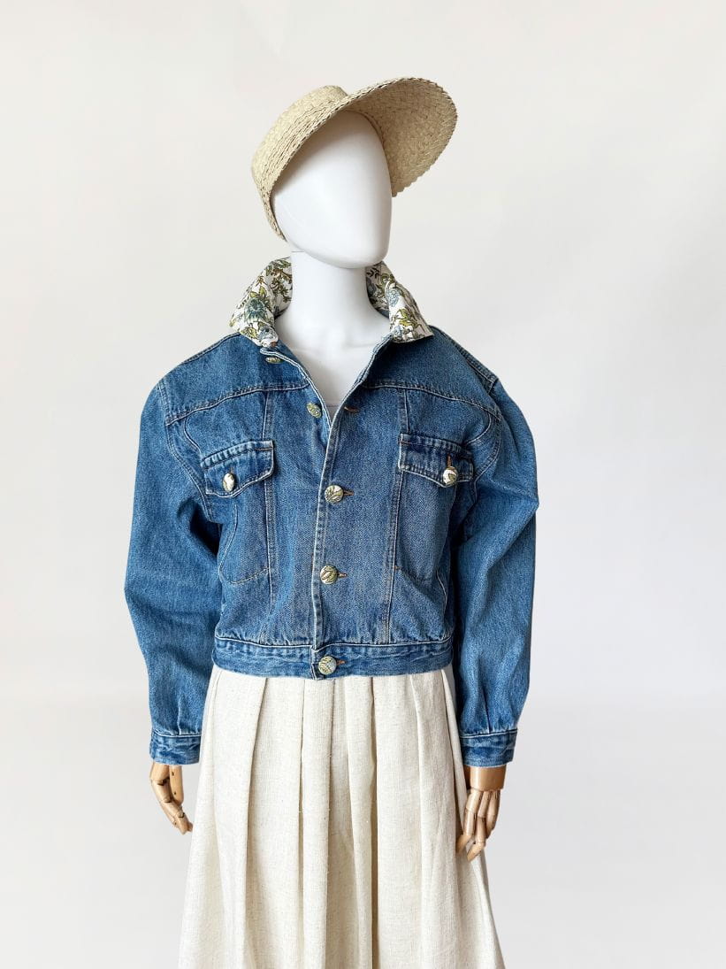 Krótka jeansowa kurtka vintage 80's/90's