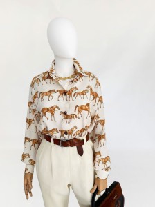 Jobis koszula we wzory konie 80's