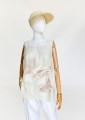 Gianfranco Ferre haftowany jedwabny top