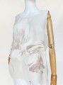 Gianfranco Ferre haftowany jedwabny top