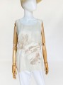 Gianfranco Ferre haftowany jedwabny top