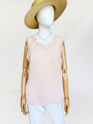 Klasyczny jedwabny top