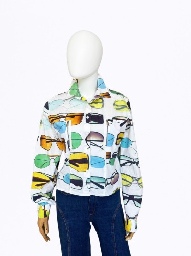JC de Castelbajac kurtka/koszula printy okulary