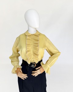 Koszula vintage z plisowanym żabotem