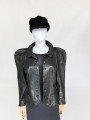 Skórzana kurtka vintage 80's power shoulders
