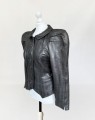 Skórzana kurtka vintage 80's power shoulders