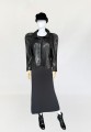 Skórzana kurtka vintage 80's power shoulders