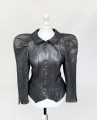 Skórzana kurtka vintage 80's power shoulders