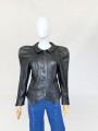 Skórzana kurtka vintage 80's power shoulders
