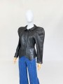 Skórzana kurtka vintage 80's power shoulders