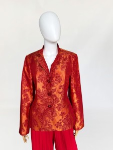 Elegance Paris jedwabna żakardowa marynarka