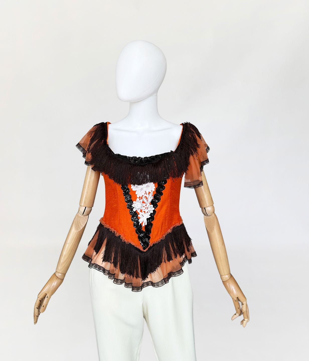 Gorset z frędzlami vintage 50's