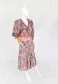 Diane Freis jedwabna maxi sukienka vtg 80's