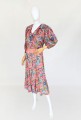 Diane Freis jedwabna maxi sukienka vtg 80's