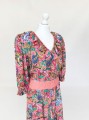 Diane Freis jedwabna maxi sukienka vtg 80's