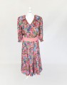 Diane Freis jedwabna maxi sukienka vtg 80's