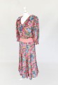 Diane Freis jedwabna maxi sukienka vtg 80's