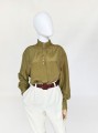 Jedwabna koszula vintage khaki