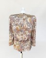 Jedwabna kurtka vintage power shoulders