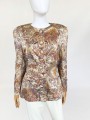 Jedwabna kurtka vintage power shoulders