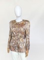 Jedwabna kurtka vintage power shoulders