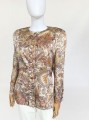 Jedwabna kurtka vintage power shoulders