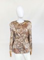 Jedwabna kurtka vintage power shoulders