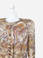 Jedwabna kurtka vintage power shoulders