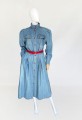Betty Barclay jeansowa sukienka/płaszcz maxi vintage
