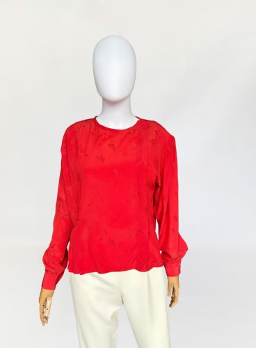 Koszulowa bluzka w dyskretne wzory