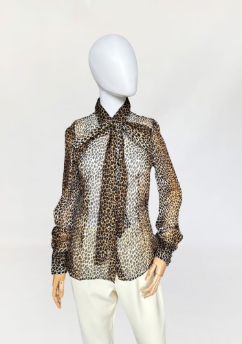 Satynowa jedwabna koszula vintage