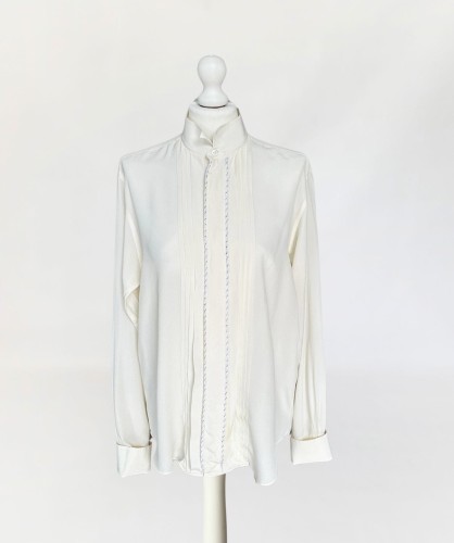 Pancaldi&amp;B smokingowa koszula z jedwabiu