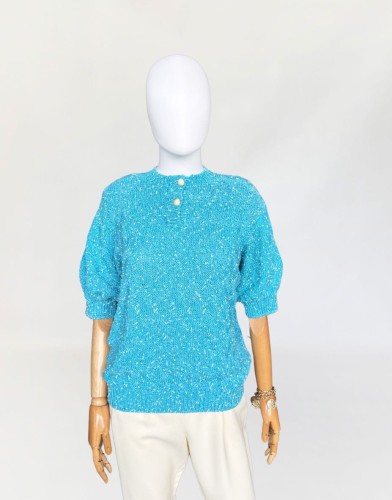 Sweter vintage z melanżowej włóczki Valentino