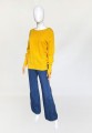 Musztardowy sweter 100% kaszmir