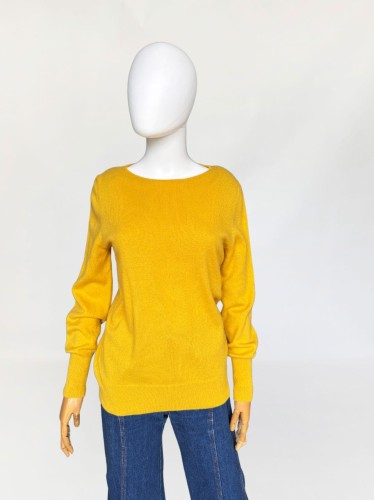 Musztardowy sweter 100% kaszmir