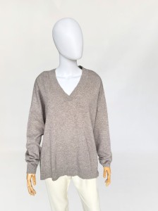 Beżowy sweter 100% kaszmir plus size