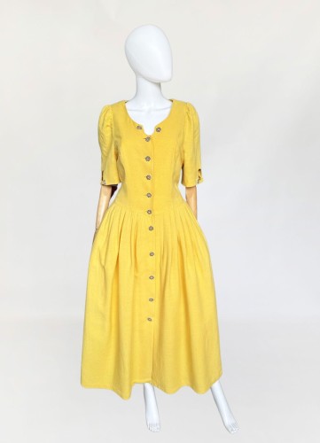 Austriacka maxi sukienka vintage