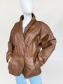 Skórzana kurtka vintage 80's oversize