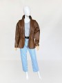 Skórzana kurtka vintage 80's oversize
