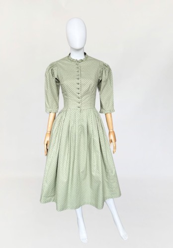 Austriacka sukienka vintage w drobne wzory