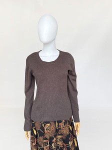 Czekoladowy sweter 100% kaszmir