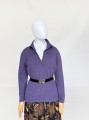 Włoski sweter fiolet 100% kaszmir