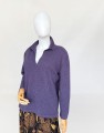 Włoski sweter fiolet 100% kaszmir