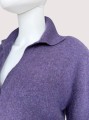 Włoski sweter fiolet 100% kaszmir