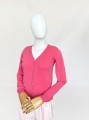 Rozpinany różowy sweter 100% kaszmir