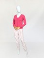 Rozpinany różowy sweter 100% kaszmir