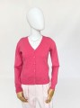 Rozpinany różowy sweter 100% kaszmir